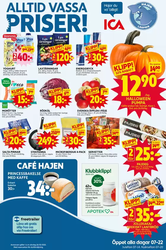 ICA Hajen Lågpris reklamblad