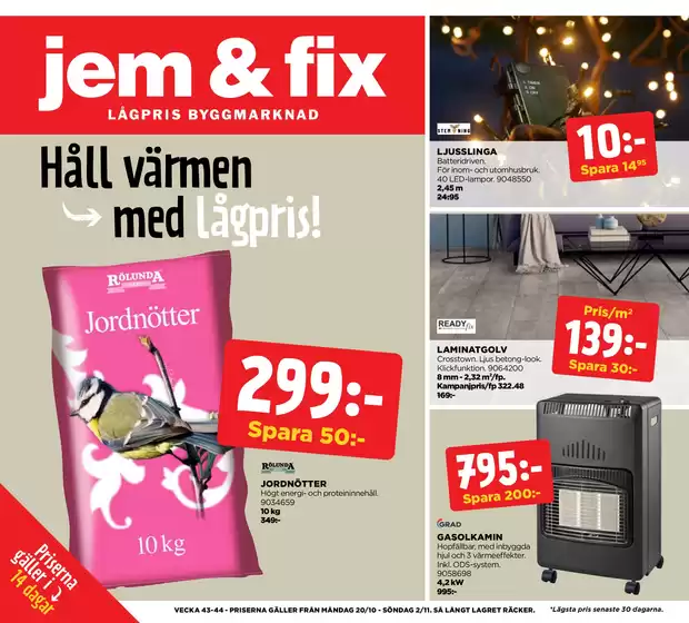 Jem&Fix-katalog i Uppsala | Jem&Fix reklamblad | 2025-10-19T00:00:00.000Z - 2025-11-02T00:00:00.000Z