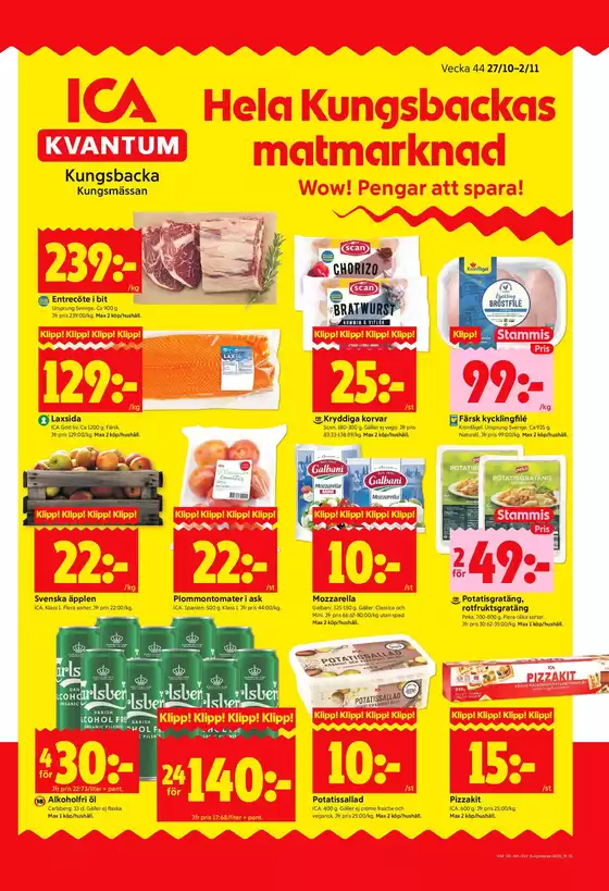 ICA Kvantum-katalog i Umeå | Fantastiska rabatter på utvalda produkter | 2025-10-20T00:00:00.000Z - 2025-11-03T00:00:00.000Z