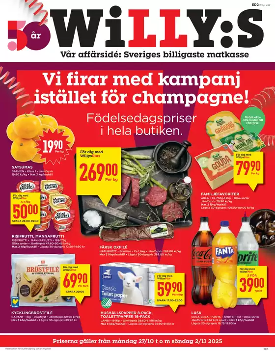 Willys-katalog i Lund (Skåne) | Fantastiskt erbjudande för alla kunder | 2025-10-21T00:00:00.000Z - 2025-11-04T00:00:00.000Z