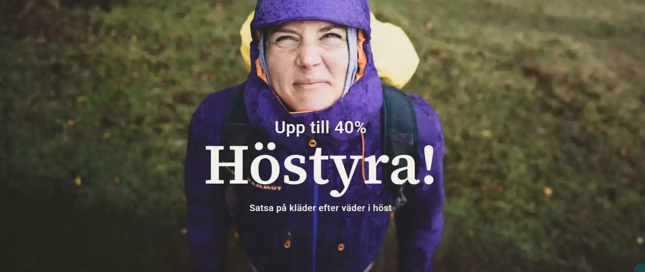Outdoorexperten-katalog i Hudiksvall | Höstyra! Upp till 40%. | 2025-10-21T00:00:00.000Z - 2025-11-05T00:00:00.000Z