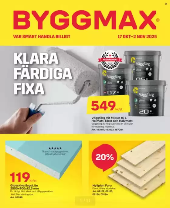 Byggmax-katalog i Åkersberga | Klara färdiga fixa! | 2025-10-21T00:00:00.000Z - 2025-11-02T00:00:00.000Z