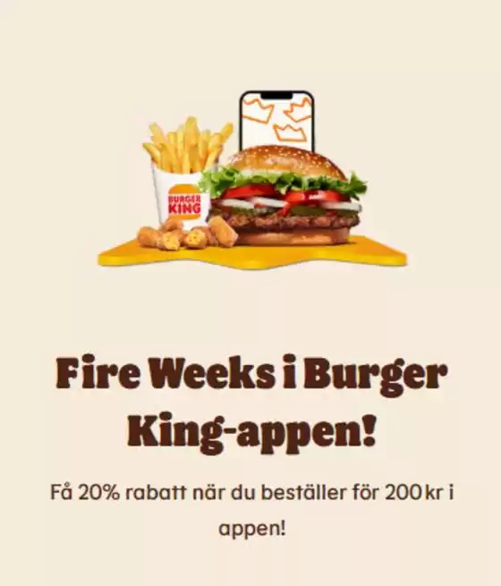 Burger King-katalog | Få 20% rabatt när du beställer för 200 kr i appen! | 2025-10-22T00:00:00.000Z - 2025-11-05T00:00:00.000Z