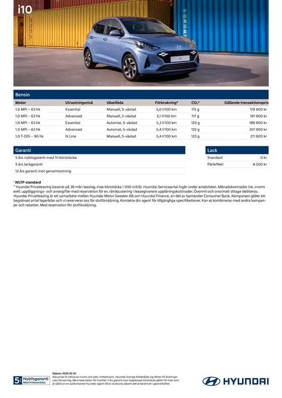 Hyundai Prislista i10