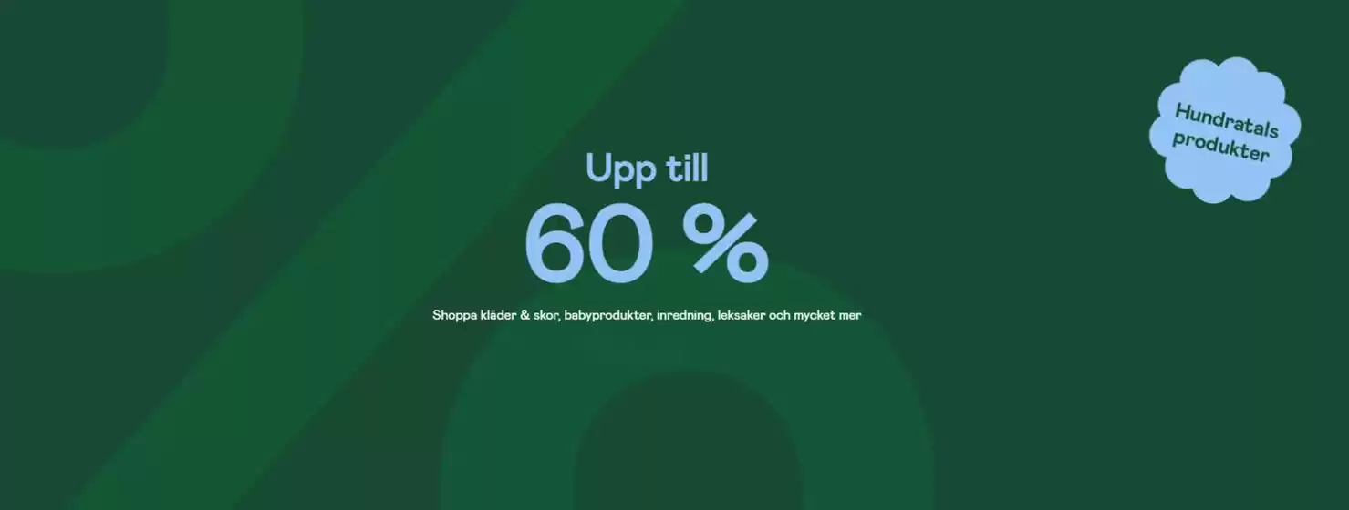 Upp till 60%!