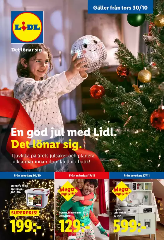 Lidl-katalog i Kristianstad | Nationell Tjuvkika på årets julsaker! | 2025-10-30T00:00:00.000Z - 2025-12-14T00:00:00.000Z