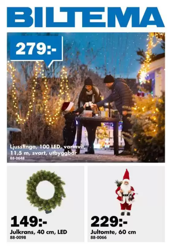 Biltema-katalog i Sollefteå | Smyg in julkänslan | 2025-10-25T00:00:00.000Z - 2025-11-08T00:00:00.000Z
