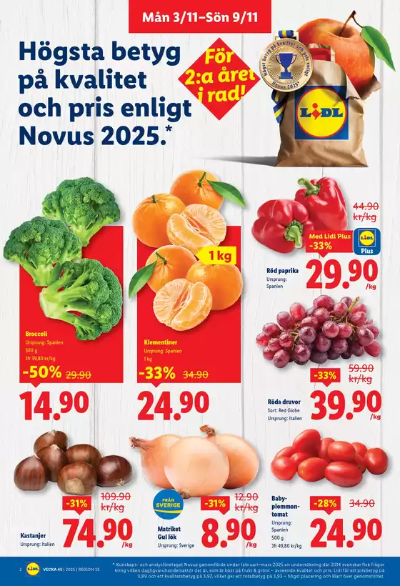 Nationell ERBJUDANDEN VECKA 45