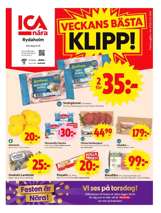 ICA Nära-katalog i Kristianstad | Specialerbjudanden för dig | 2025-10-27T00:00:00.000Z - 2025-11-10T00:00:00.000Z