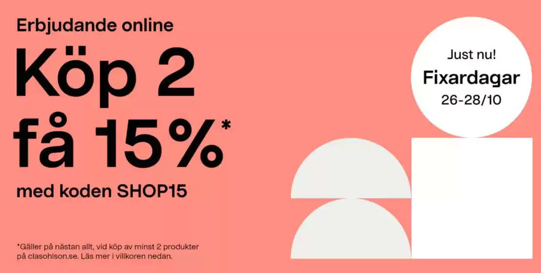 Clas Ohlson-katalog i Skövde | Köp 2 få 15%! | 2025-10-27T00:00:00.000Z - 2025-10-28T00:00:00.000Z