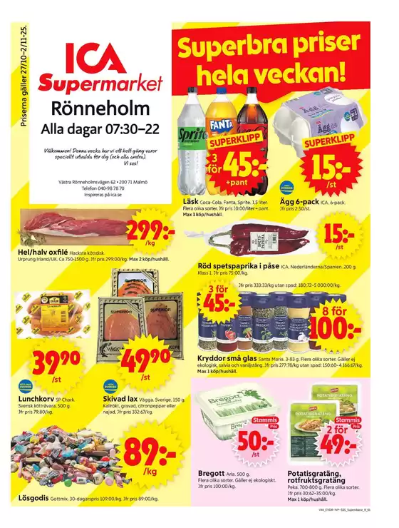 ICA Supermarket reklamblad