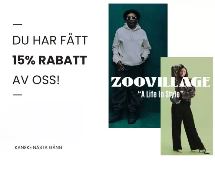 Zoovillage-katalog | Du har fått 15% rabatt! | 2025-10-28T00:00:00.000Z - 2025-11-12T00:00:00.000Z