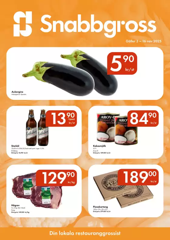 Snabbgross-katalog i Sollentuna | Snabbgross Kampanjblad v. 45–46 | 2025-10-29T00:00:00.000Z - 2025-11-17T00:00:00.000Z