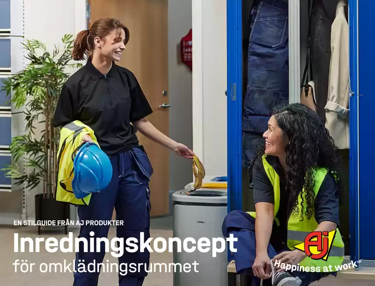 AJ Produkter-katalog i Linköping | Inredningskoncept för omklädningsrummet! | 2025-10-29T00:00:00.000Z - 2025-12-31T00:00:00.000Z