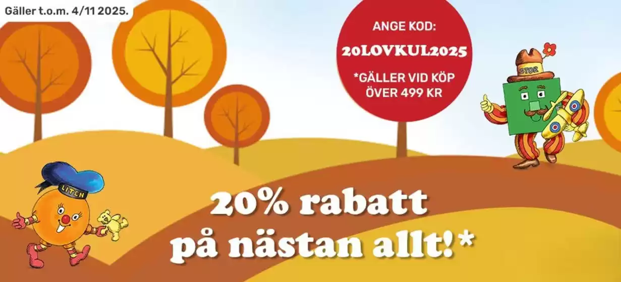 Stor & Liten-katalog i Kungälv | 200kr rabatt på nästan allt! | 2025-10-31T00:00:00.000Z - 2025-11-04T00:00:00.000Z
