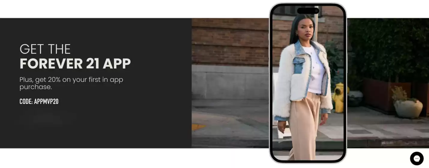 Forever 21-katalog i Helsingborg | Get 20% On your first in app purchase! | 2025-10-31T00:00:00.000Z - 2025-11-15T00:00:00.000Z