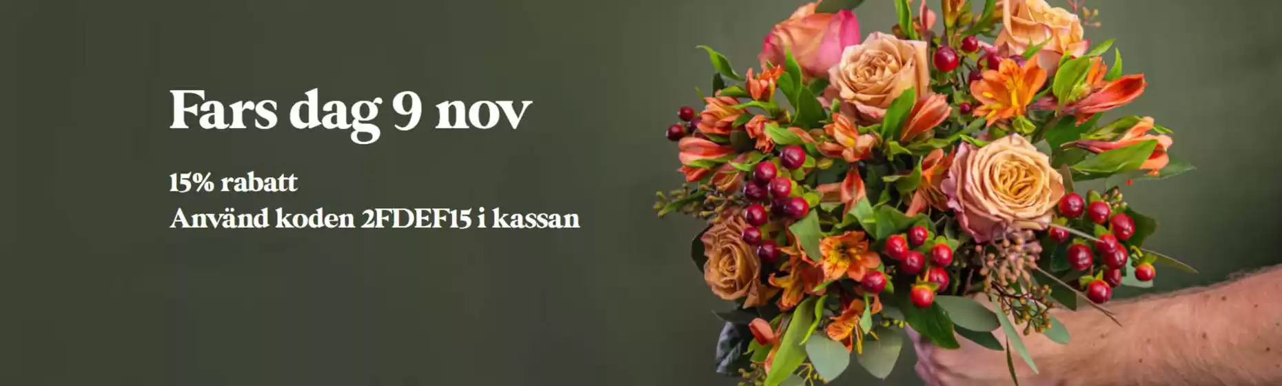 Euroflorist-katalog | 15% rabatt! | 2025-11-07T00:00:00.000Z - 2025-11-09T00:00:00.000Z