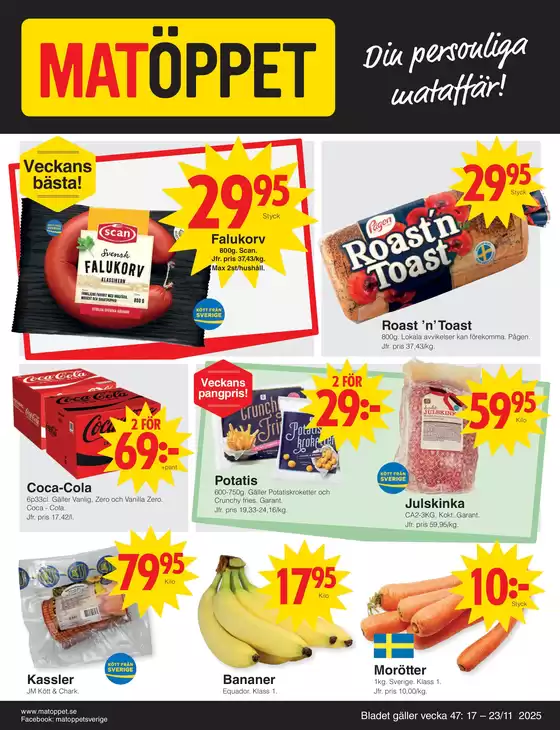 Matöppet-katalog i Ludvika | Matoppet reklamblad | 2025-11-17T00:00:00.000Z - 2025-11-23T00:00:00.000Z