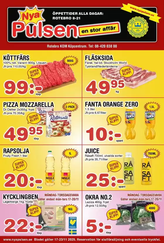Nya Pulsen-katalog i Ludvika | Nya Pulsen reklamblad | 2025-11-17T00:00:00.000Z - 2025-11-23T00:00:00.000Z