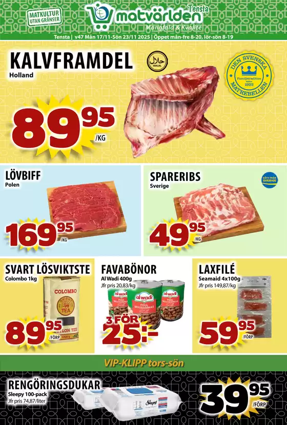 Matvärlden-katalog i Ludvika | Veckans erbjudanden Tensta! | 2025-11-17T00:00:00.000Z - 2025-11-23T00:00:00.000Z