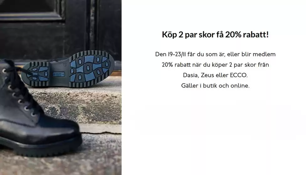 Scorett-katalog i Huskvarna | Köp 2 par skor få 20% rabatt! | 2025-11-20T00:00:00.000Z - 2025-11-23T00:00:00.000Z