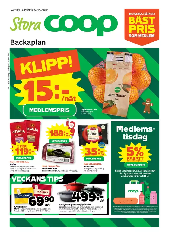 Stora Coop-katalog i Arvika | Top-deals och rabatter | 2025-11-24T00:00:00.000Z - 2025-11-30T00:00:00.000Z