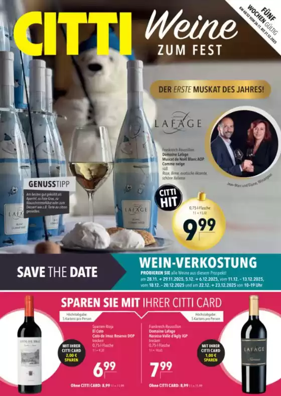 Citti-katalog i Trelleborg | Citti Weine zum fest! | 2025-11-26T00:00:00.000Z - 2025-12-31T00:00:00.000Z