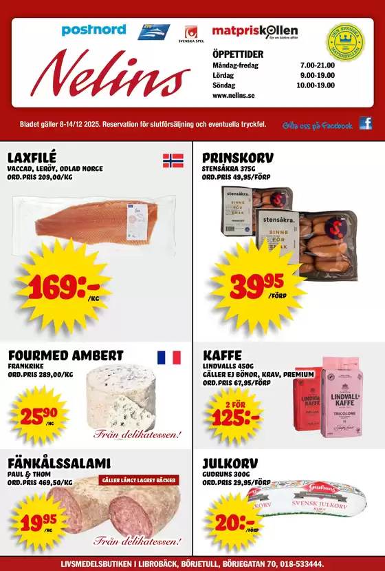 Nelins-katalog i Färjestaden | Nelins Erbjudanden | 2025-12-08T00:00:00.000Z - 2025-12-14T00:00:00.000Z