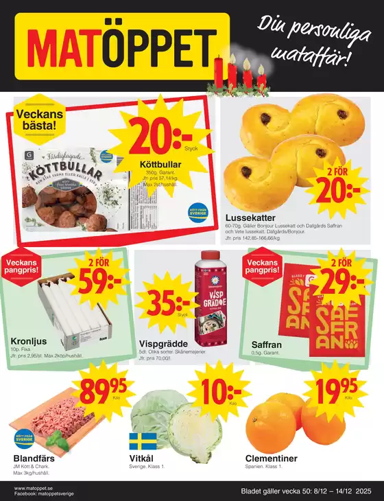 Matöppet-katalog i Länghem | Matoppet reklamblad | 2025-12-08T00:00:00.000Z - 2025-12-14T00:00:00.000Z