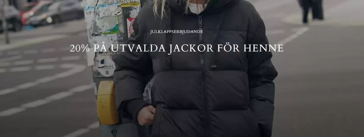 Design Only-katalog i Stockholm | 20% på utvalda jackor för henne! | 2025-12-12T00:00:00.000Z - 2025-12-26T00:00:00.000Z