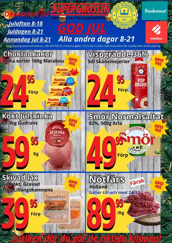 Supergrossen-katalog i Västerås | Veckans erbjudande! | 2025-12-15T00:00:00.000Z - 2025-12-26T00:00:00.000Z