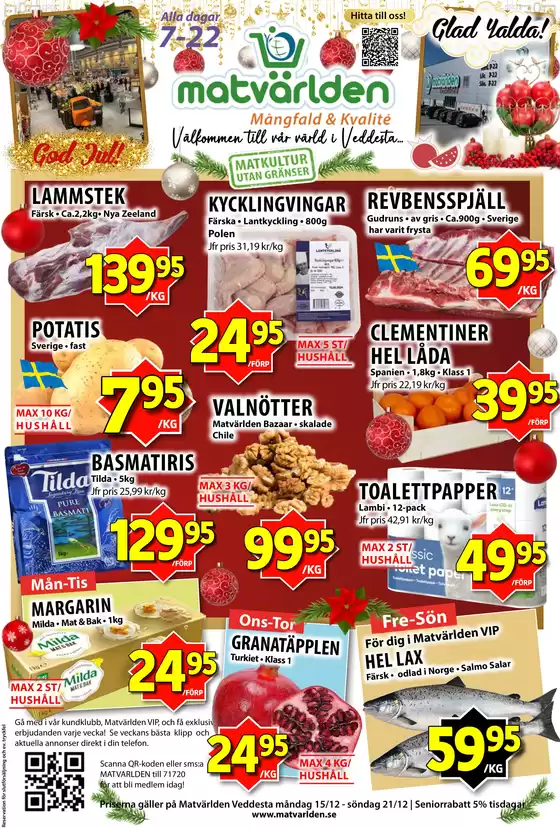 Matvärlden-katalog i Stockholm | Veckans erbjudanden Veddesta! | 2025-12-15T00:00:00.000Z - 2025-12-21T00:00:00.000Z