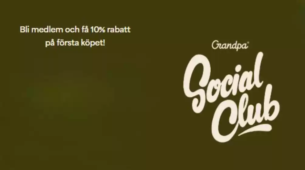 Grandpa-katalog i Bromölla | Social club! | 2025-12-17T00:00:00.000Z - 2026-01-05T00:00:00.000Z