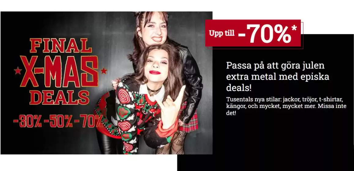 Sweden Rock-katalog | Upp till 70%! | 2025-12-17T00:00:00.000Z - 2026-01-02T00:00:00.000Z