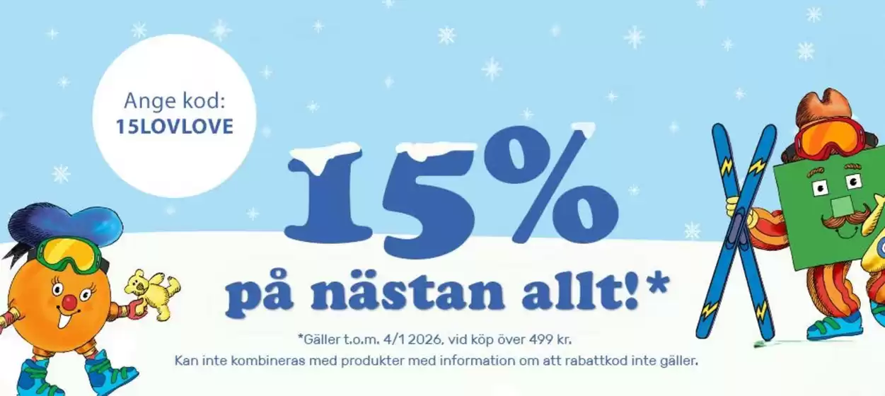 Stor & Liten-katalog i Sala | 15% på nästan allt! | 2025-12-18T00:00:00.000Z - 2026-01-04T00:00:00.000Z