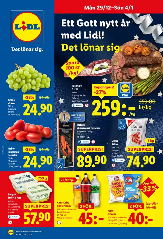 Lidl-katalog i Gävle | Nationell ERBJUDANDEN VECKA 1 | 2025-12-29T00:00:00.000Z - 2026-01-04T00:00:00.000Z