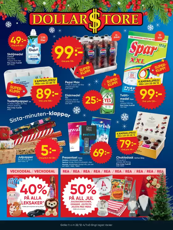 DollarStore-katalog i Gävle | DollarStore Erbjudanden | 2022-12-22T00:00:00.000Z - 2026-04-01T00:00:00.000Z