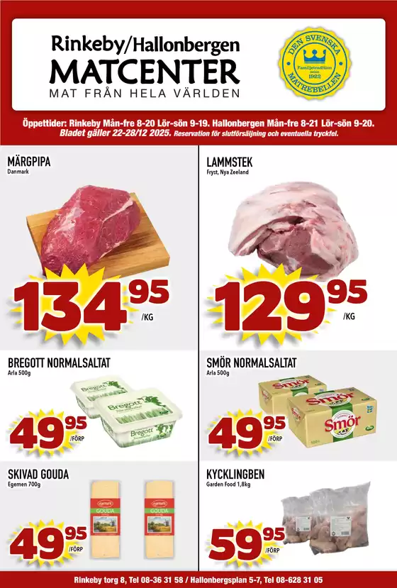 Matcenter-katalog i Hjältevad | Veckans erbjudanden Matcenter | 2025-12-22T00:00:00.000Z - 2025-12-28T00:00:00.000Z