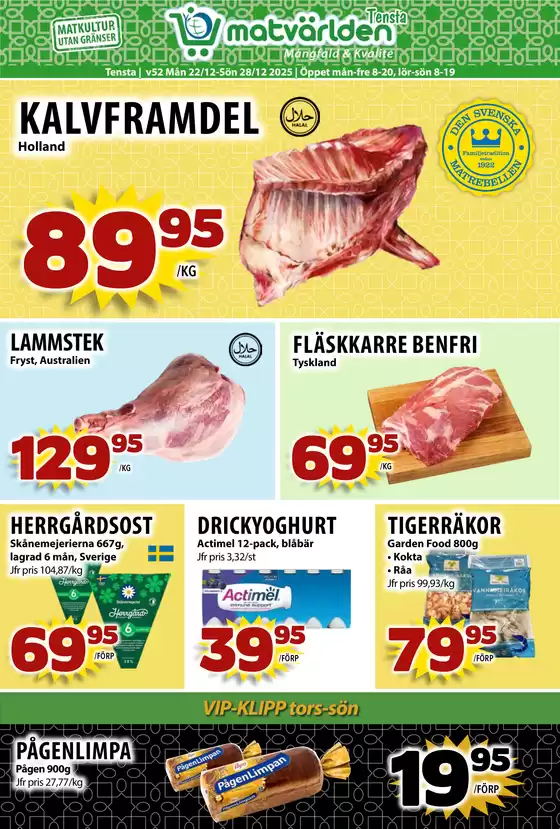 Matvärlden-katalog i Borgholm | Veckans erbjudanden Tensta!  | 2025-12-22T00:00:00.000Z - 2025-12-28T00:00:00.000Z