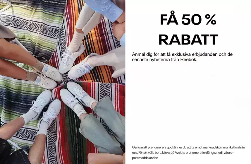 Reebok-katalog | Få 50% rabatt! | 2025-12-23T00:00:00.000Z - 2026-01-06T00:00:00.000Z
