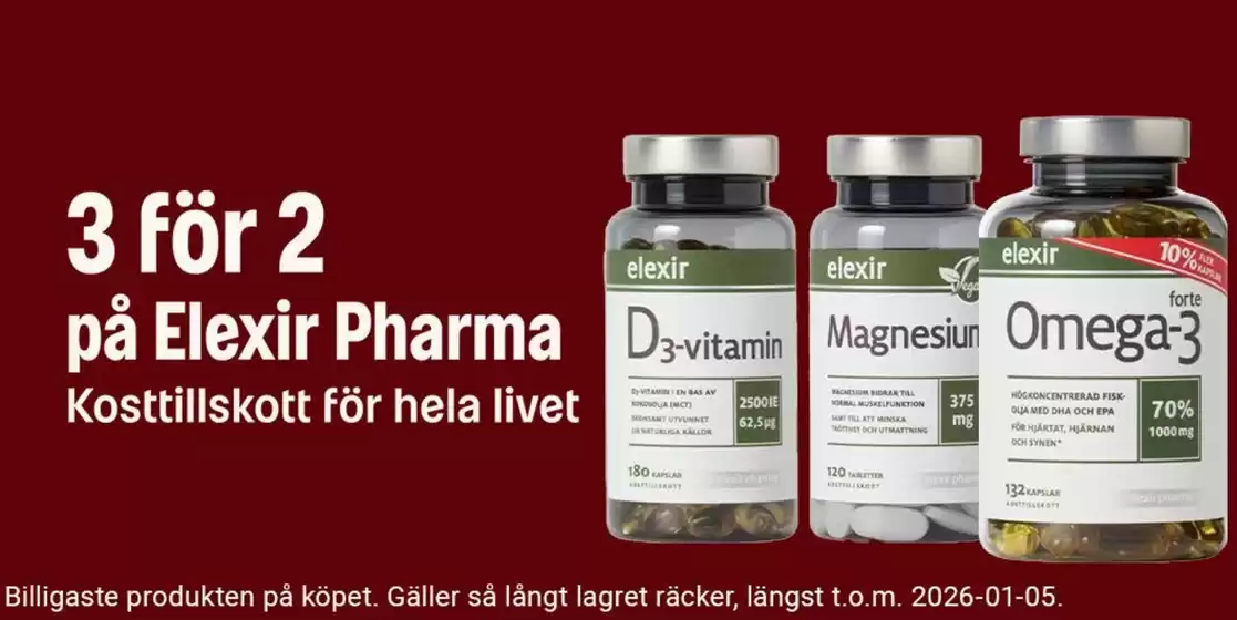 Apotea-katalog i Vännäs | 3 för 2! | 2025-12-26T00:00:00.000Z - 2026-01-05T00:00:00.000Z