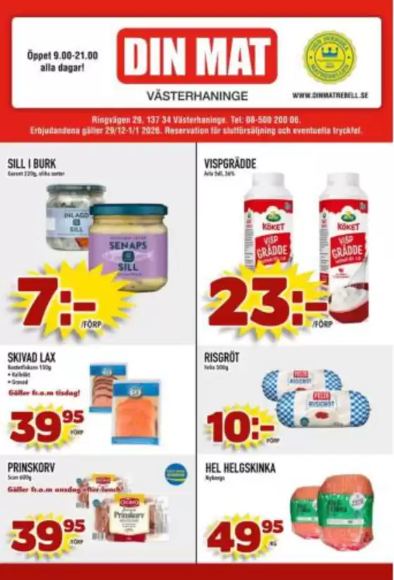 Din Mat-katalog i Västerås | Din Mat reklambad | 2025-12-29T00:00:00.000Z - 2026-01-01T00:00:00.000Z