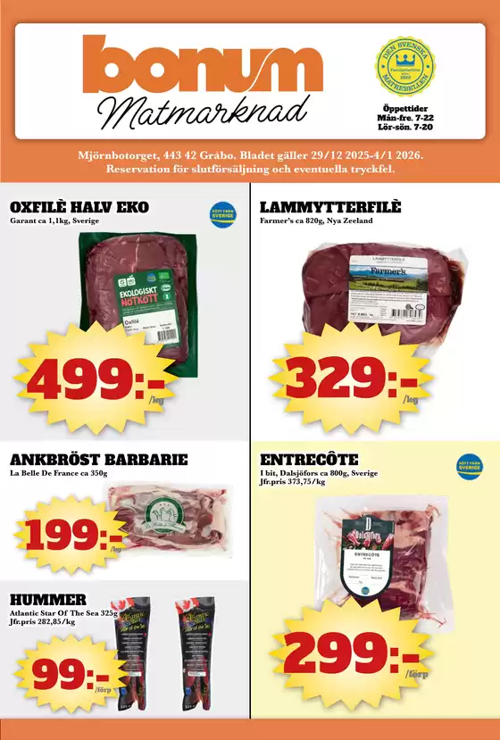 Bonum Matmarknad-katalog i Västerås | Bonum Matmarknad reklambad | 2025-12-29T00:00:00.000Z - 2026-04-01T00:00:00.000Z