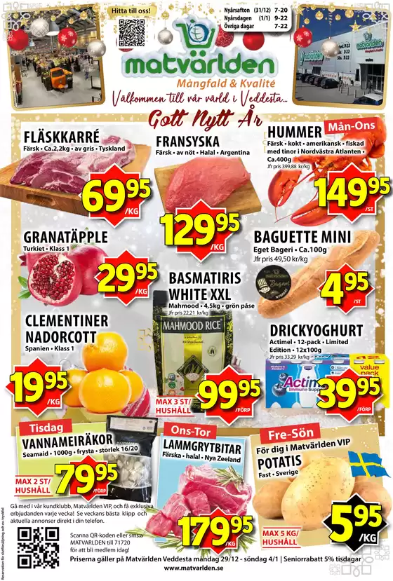 Matvärlden-katalog i Filipstad | Veckans erbjudanden Veddesta! | 2025-12-29T00:00:00.000Z - 2026-01-04T00:00:00.000Z