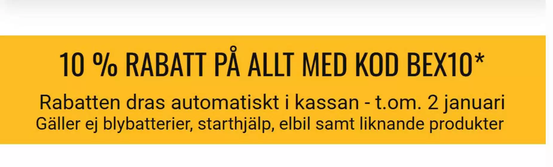 Batteriexperten-katalog i Linköping | 10% rabatt på allt! | 2025-12-29T00:00:00.000Z - 2026-01-02T00:00:00.000Z