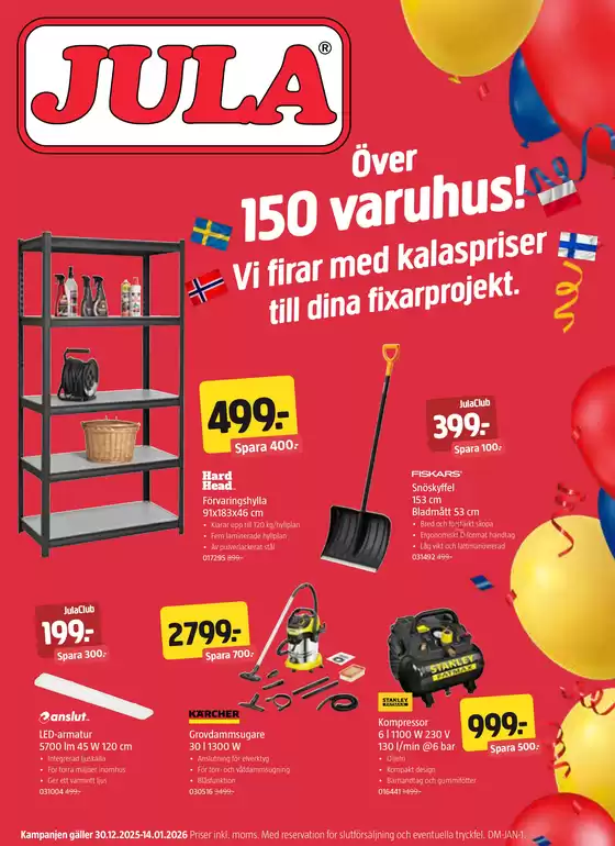 Jula-katalog i Linköping | kampanjbladet Jula | 2025-12-30T00:00:00.000Z - 2026-01-14T00:00:00.000Z