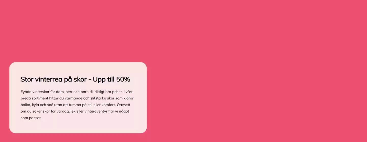 Bergqvist Skor-katalog | Upp till 50%! | 2026-01-08T00:00:00.000Z - 2026-01-24T00:00:00.000Z