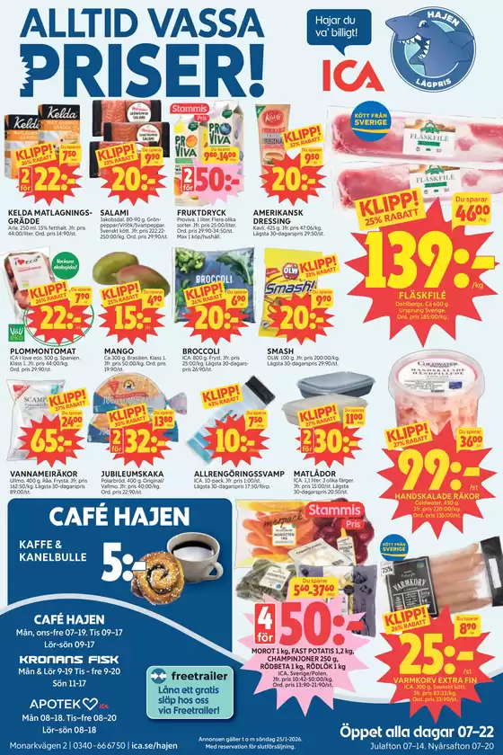 ICA Hajen Lågpris-katalog i Delsbo | ICA Hajen Lågpris reklamblad | 2026-01-19T00:00:00.000Z - 2026-01-25T00:00:00.000Z