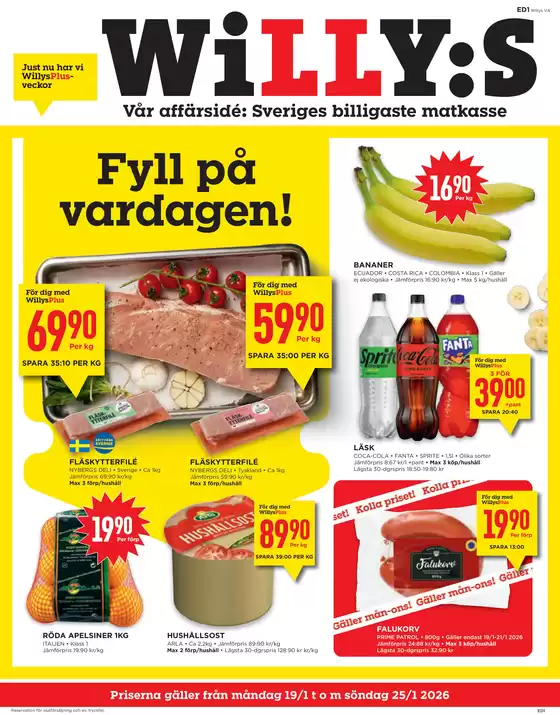 Willys-katalog i Sveg | Top-erbjudanden för sparrävar | 2026-01-19T00:00:00.000Z - 2026-01-25T00:00:00.000Z