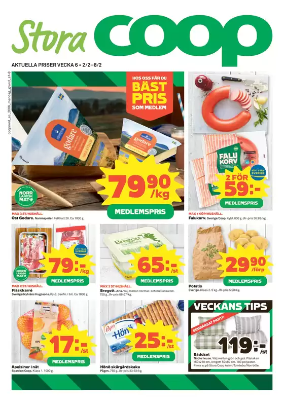 Stora Coop-katalog i Ljungsbro | Top-erbjudanden för sparrävar | 2026-02-02T00:00:00.000Z - 2026-02-08T00:00:00.000Z